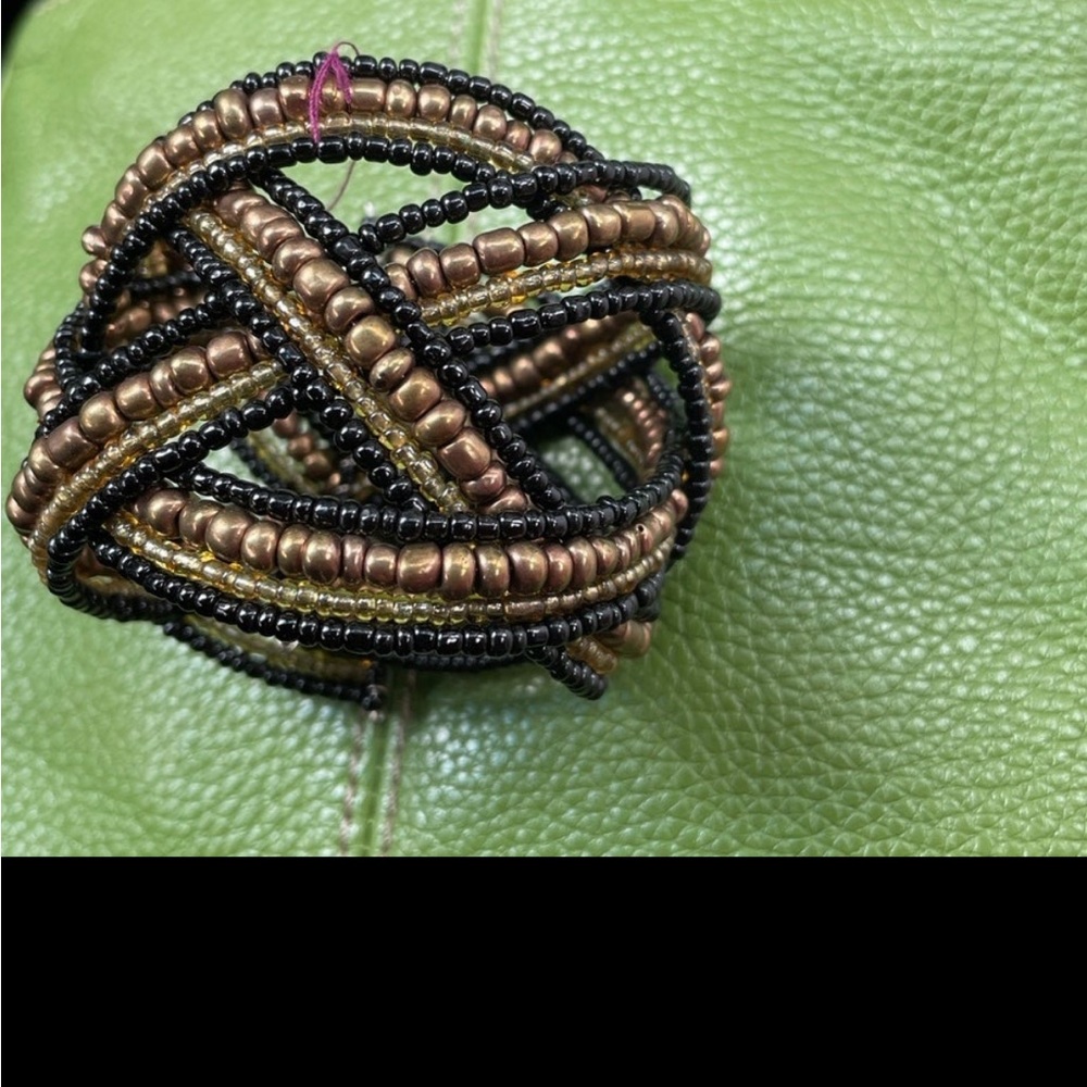 Vintage beaded wire bracelet